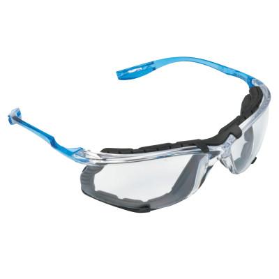 3M™ CCS Protective Eyewear, Clear Polycarbonate Lens, Anti-Fog, Clear Plastic Frame, Light Blue Temple, +1.5 Diopter, VC215AF