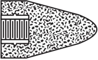 Saint-Gobain Type 16 Gemini Cone, 1 3/4" Dia, 3" Thick, 3/8 Arbor, 24 Grit Aluminum Oxide, 61463614503