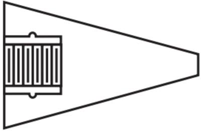 Saint-Gobain Type 17 Gemini Cone Sq. Tip, 1.5 in D, 3 in Thick, 3/8 Arbor, 24 Grit Alum Oxide, 61463622194