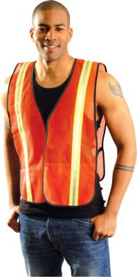 OccuNomix Non-ANSI Economy Mesh Vests with Silver Reflective Tape, X-Large, Hi-Viz Orange, LUX-XTTM-OXL