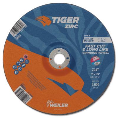 Weiler® 4-1/2 in X 1/8 in Tiger Pipeliner, Z30T, Type 27, 5/8 in-11 Nut, 58090