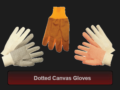 Dotted Canvas Gloves