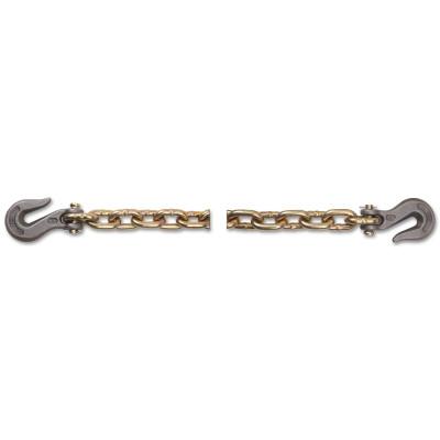 Peerless® Industrial Group Grade 70 Transport Tiedown Chain Assemblies, 1/2 in, 11,300 lb Load, Peer-Gold, 8605182