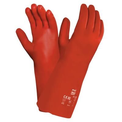 Ansell Polyvinyl Alcohol Gloves, Size 10, Red, 15-554-10