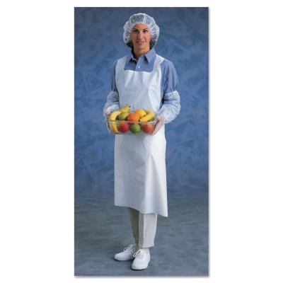 Ansell Disposable Polyethylene Aprons, 28 in X 45 in, Polyethylene, White, 54-290