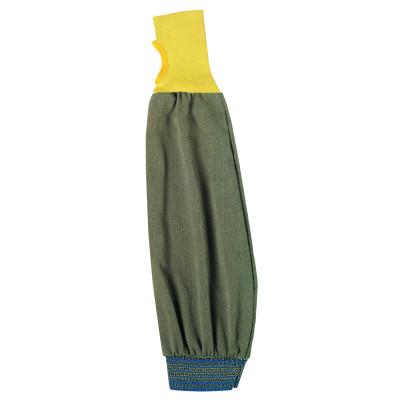 Ansell FR Kevlar Blend Welder’s Sleeves, 26 in Long, Elastic Closure, Brown/Yellow/Blue, 59-406-26in