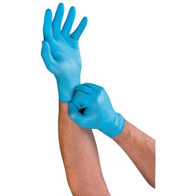 Ansell TouchNTuff Lightweight Nitrile Gloves, 3 mil, Medium, Light Blue, 92-616-M