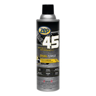 Zep Professional?? Zep?? 45 DUAL FORCE Multi-Purpose Lubricants and Penetrant, 14 oz, Aerosol Can, 374301