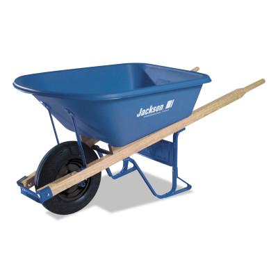 The AMES Companies, Inc. Steel Wheelbarrow, 6 ft³ Cap Vol, 1 Never Flat Tire, Cool Gray, R6FF25