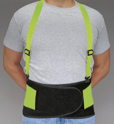 Allegro® Economy Hi-Viz Back Supports, Medium, Lime Green, 7178-02