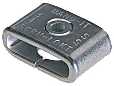 Band-It?? Scru-Lokt Buckles, 1/4 in, Stainless Steel 301, 50 per pack, C72099