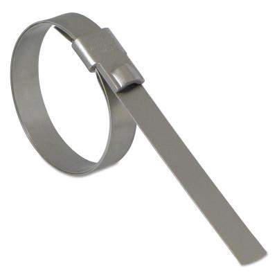 Band-It?? Ultra-Lok Preformed Clamps, 5 1/4 in Dia, 3/4 in Wide, Stainless Steel 201, UL2709