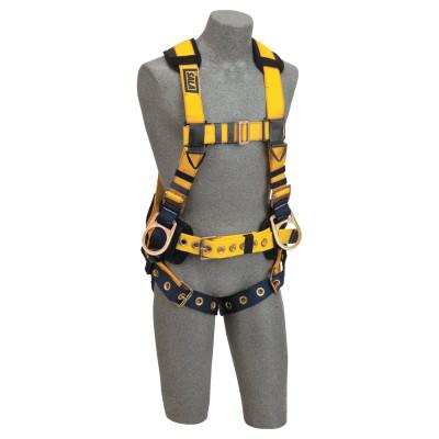 3M™ Delta Iron Worker's Harness with Tongue Buckle Leg Straps, Back&Side D-Rings, M, 1106404