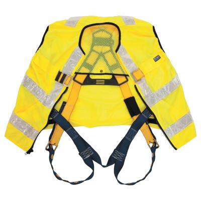 3M™ Delta Vest Hi-Vis Reflective Workvest Harness, Tongue Buckle, Yellow, XXL, 1107422
