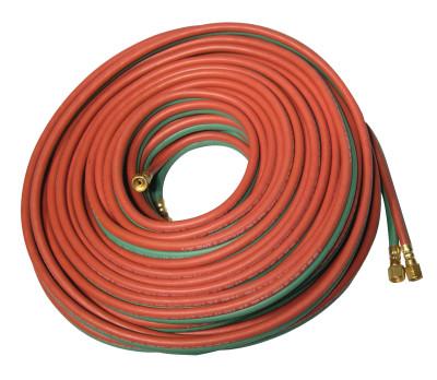 ORS Nasco Grade R Twin-Line Welding Hose, 3/8 in, 100 ft, BB Fittings, Acetylene and Oxygen, LB1008