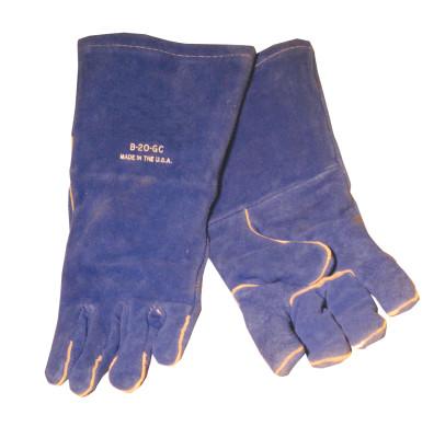 ORS Nasco Premium Welding Gloves, Split Cowhide, Large, Blue, B-20GC