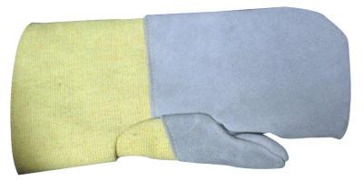 ORS Nasco High Heat Wool-Lined Kevlar® Mittens, Yellow/Gray, Large, K-38WL