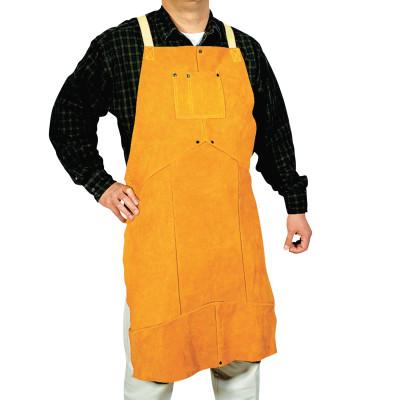 Best Welds Leather Bib Apron, 24 in x 36 in, Golden Brown, Q-5