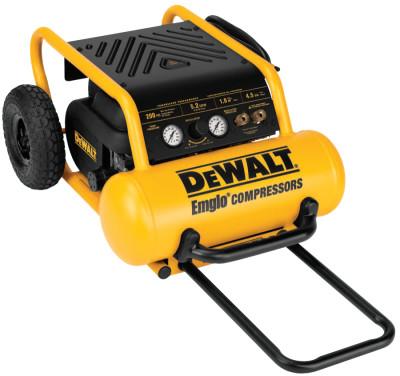 DeWalt® Electric-EHP™ Portable Compressor, 1.6 HP, 225 PSI, 120 Volt, with 4.5 Gallon Tank, D55146