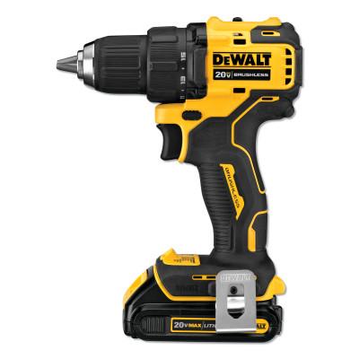 DeWaltÂ® Atomic Compact Series 20V MAX* Brushless Drill/Driver Kit, 1/2 in, 1.5 Ah, DCD708C2