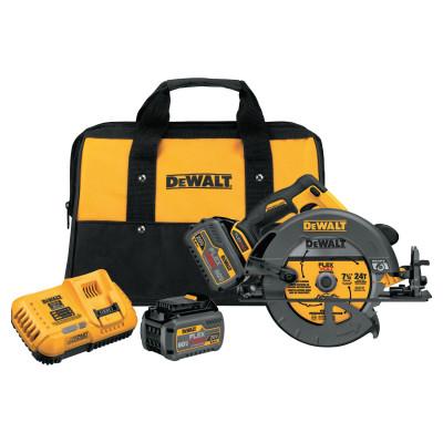 DeWaltÂ® FlexVolt Cordless Worm Drive Style Saw Kits, 60 V, 7 1/4 in Blade, 5/8 in Arbor, DCS577X1