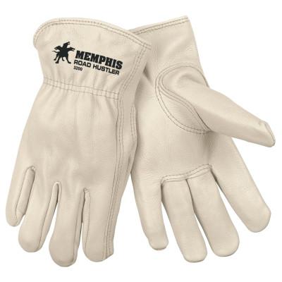 MCR Safety Drivers Gloves, Premium Grade Cowhide, Medium, Unlined, 3200M