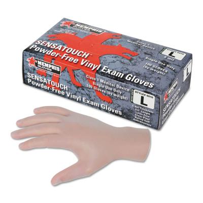 MCR Safety Disposable Vinyl Gloves, Gauntlet, Powder Free, 5 mil, Medium, 5010M