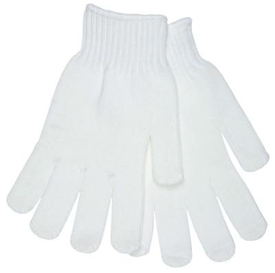 MCR Safety Multipurpose String Knit Gloves, Polyester, Medium, White/Blue, 9615MM