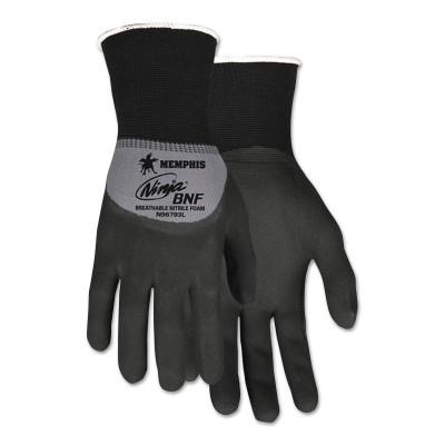 MCR Safety Ninja BNF Gloves, X-Small, Black/Gray, 8 2/3 in, Work, N96793XS