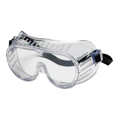 MCR Safety Protective Goggles, Clear/Clear, Polycarbonate, Rubber Strap, 2220R