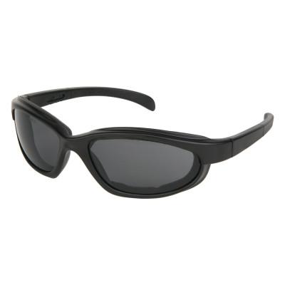 MCR Safety Pantera Safety Glasses, Gray Lens, Duramass Anti-Fog, Black Frame, Nylon, PN112AF