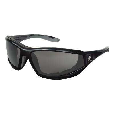 MCR Safety Reaper Safety Glasses, Gray Lens, Duramass Anti-Fog, Black Frame, RP212AF