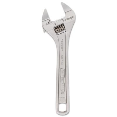 Channellock® Adjustable Wrenches, 6.38 in Long, 0.94 in Opening, Chrome, 806SW