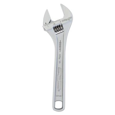 Channellock® Adjustable Wrench, 8 in Long, 1.18 in Opening, Chrome, Bulk, 808W-BULK