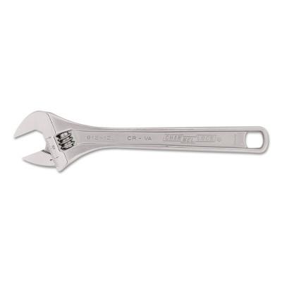 Channellock® Adjustable Wrench, 12 in Long, 1-1/2 in Opening, Chrome, Bulk, 812W-BULK