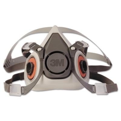 3Mâ„¢ Half Facepiece Respirator 6000 Series, Small, Resist Gases, Vapors, Particulates, Adjustable Strap, TPE, 6100