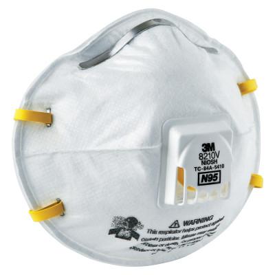 3M™ N95 Particulate Respirators, Half Facepiece, Non-Oil Filter, One Size, 8210V