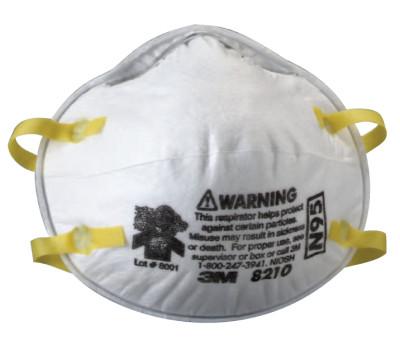 3M™ N95 Particulate Respirator, Half Facepiece, Filter, One Size, 8210