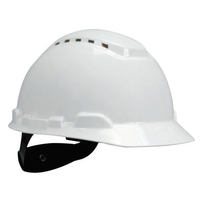 3M Uvicator Ratchet Hard Hats, 4 Point, Vented, White, 7000053153