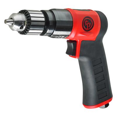 Chicago Pneumatic Pistol Drills, 3/8 in Chuck, Keyed, 0.6 hp, 3000 RPM, CP9285C