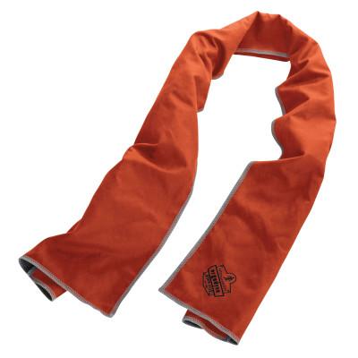 Ergodyne Chill-Its 6602MF Evaporative Micro-Fiber Cooling Towels, Orange/Gray, 12661