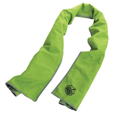 Ergodyne Chill-Its 6602MF Evaporative Micro-Fiber Cooling Towels, Hi-Vis Lime/Gray, 12669