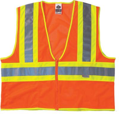 Ergodyne GloWear 8230Z Class 2 Two-Tone Vests, 4XL/5XL, Lime, 21329