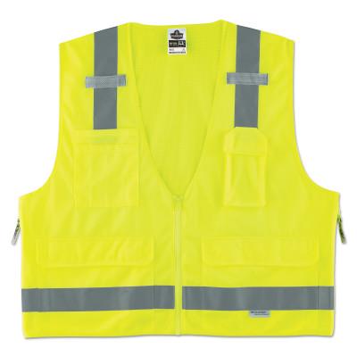 Ergodyne GloWear 8250Z Class 2 Surveyor Vests, 2XL/3XL, Lime, 21427