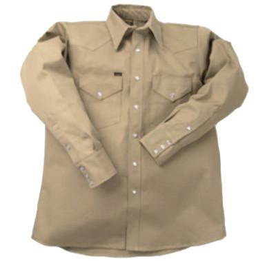 LAPCO 950 Heavy-Weight Khaki Shirts, Cotton, 17 Small, LS-17-S