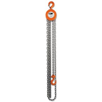 CM Columbus McKinnon Series 622 Hand Chain Hoist, 1 Ton Capacity, 30 ft Lifting Height, 77 lbf, 2264