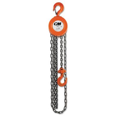 CM Columbus McKinnon Series 622 Hand Chain Hoist, 1 Ton Capacity, 20 ft Lifting Height, 77 lbf, 2262