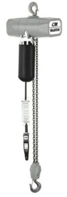 CM Columbus McKinnon Valustar Electric Chain Hoist, 1/2 Tons Capacity, 10 ft Lifting Height, 2403