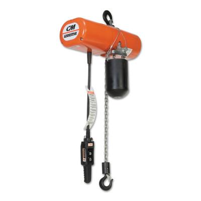 CM Columbus McKinnon Lodestar Electric Chain Hoist, 1 Ton Capacity, 15 ft Lifting Height, 1 Fall, 4224