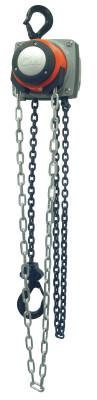 CM Columbus McKinnon Hurricane Hand Chain Hoist, 1/2 Tons Cap., 8 ft Lifting Height, 1 Fall, 44 lbf, 5623